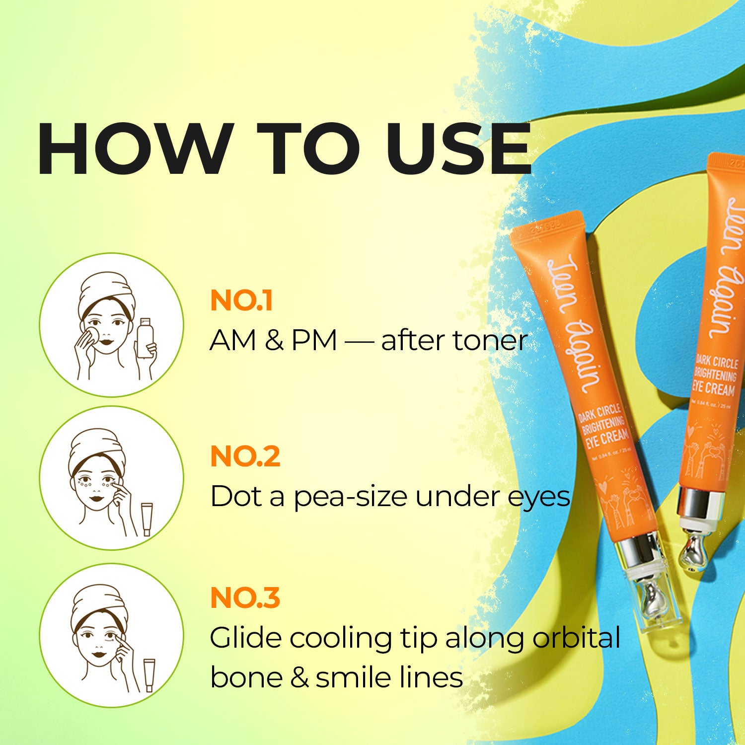 Look at Me Teen Again Dark Circle Eye Cream, Anti-Aging Line Smoothing Skin Care Treatment, Wrinkle Care, Cruelty Free, for Women and Men 0.84 fl. oz 25 ml