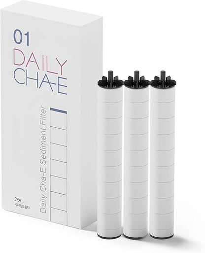DAILY CHAE Replacement Shower Filter – Refill for Handheld Shower Head | Multi-Stage Vitamin C & Aroma Water Filter | Softens Hard Water & Reduces Impurities | 3-Pack (Showerhead Not Included)