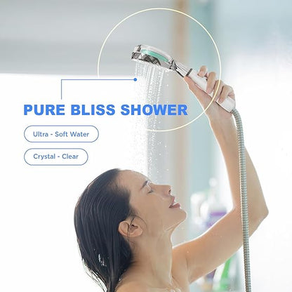 DAILY CHAE Filtered Handheld Shower Head Set – High-Pressure Water-Saving Shower with ACF Multi-Stage Filter | Removes Impurities & Softens Hard Water | BPA-Free & Easy to Install
