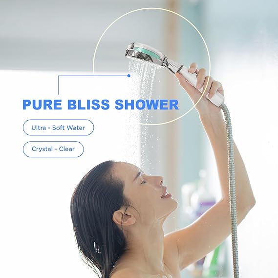 DAILY CHAE Filtered Handheld Shower Head Set – High-Pressure Water-Saving Shower with ACF Multi-Stage Filter | Removes Impurities & Softens Hard Water | BPA-Free & Easy to Install