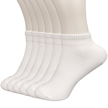 FEETO Cotton Ankle Socks, 6 Pairs