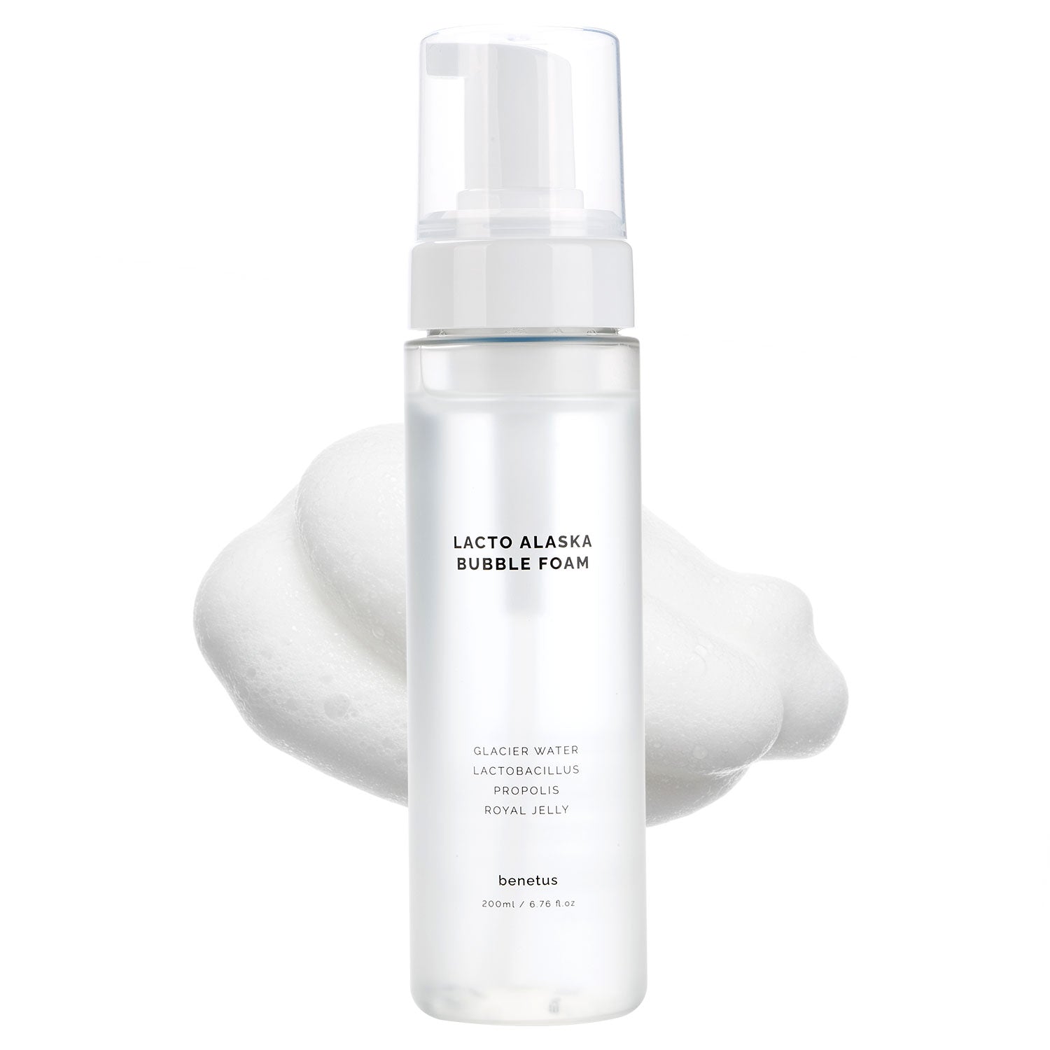 BENETUS Lacto Alaska Bubble Foam, Facial Cleanser, Face Wash, Moisture Balance, for Sensitive Skin Korean Skincare 200ml