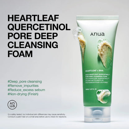 Anua Heartleaf Quercetinol Cleanser packaging