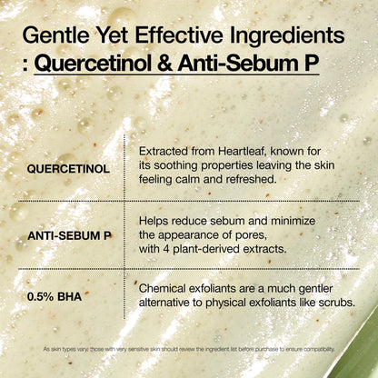Anua Heartleaf Quercetinol Cleanser key ingredients