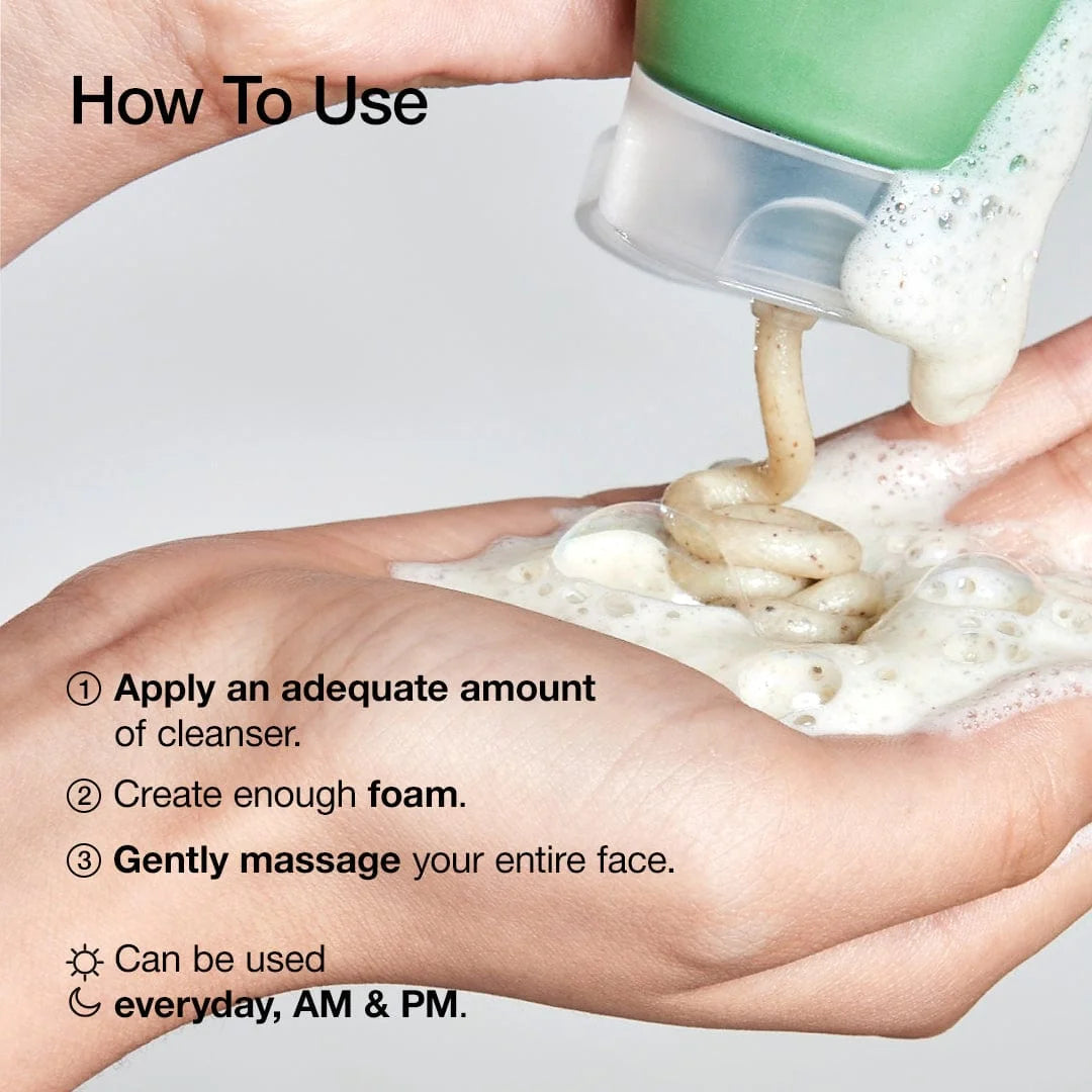 Anua Heartleaf Quercetinol Cleanser foam texture
