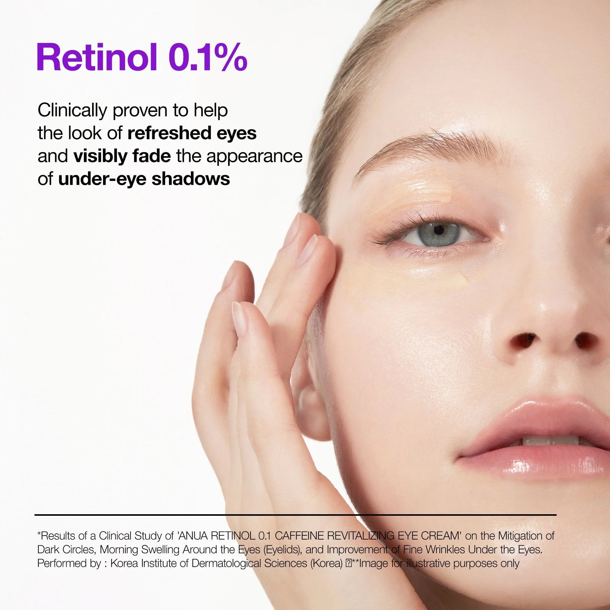 Anua Retinol Caffeine Eye Cream application