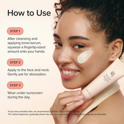 Beauty of Joseon Revive Firming Moisturizer application