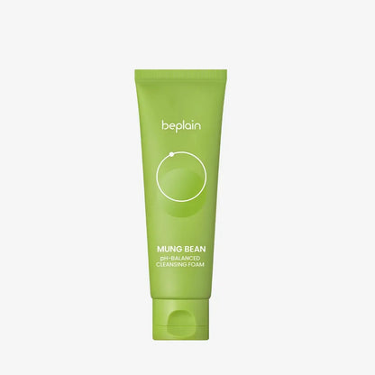 Beplain Mung Bean pH-Balanced Cleansing Foam 160ml front of bottle
