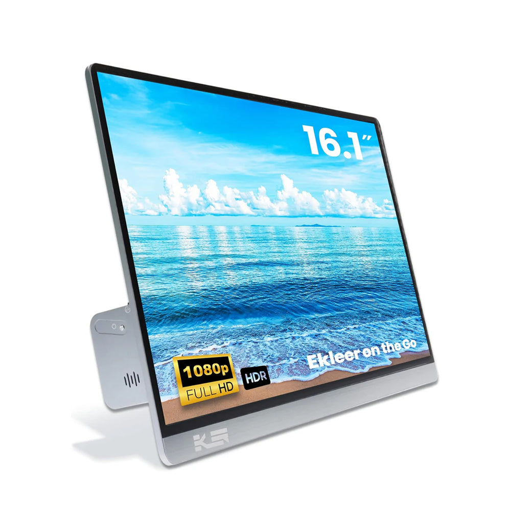 EKLEER DualView 16.1" Portable Monitor – 144Hz FHD, iPhone Mirroring & Samsung DeX, USB-C