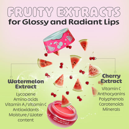 Look At Me Cherry Watermelon Dewy Tinted Lip Balm, Natural Ingredients, Korean Skin Care, Long-Lasting Moisture, Gifts For Women (0.2 fl.oz.)