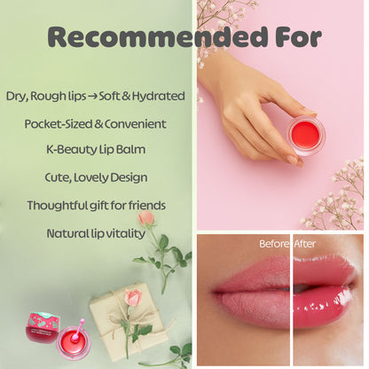 Look At Me Cherry Watermelon Dewy Tinted Lip Balm, Natural Ingredients, Korean Skin Care, Long-Lasting Moisture, Gifts For Women (0.2 fl.oz.)