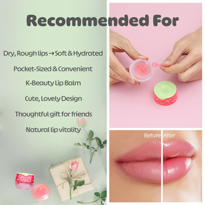 Look At Me Strawberry Honey Moisturizing Lip Balm, Natural Ingredients, Semi-Glossy, Natural Pink, Korean Skin Care, Long-Lasting Moisture, Gifts For Women (0.2 fl.oz.)